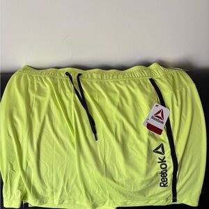 NWT Reebok Men's Bright Yellow Athletic Shorts